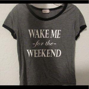 Black-Grey Striped Tee
